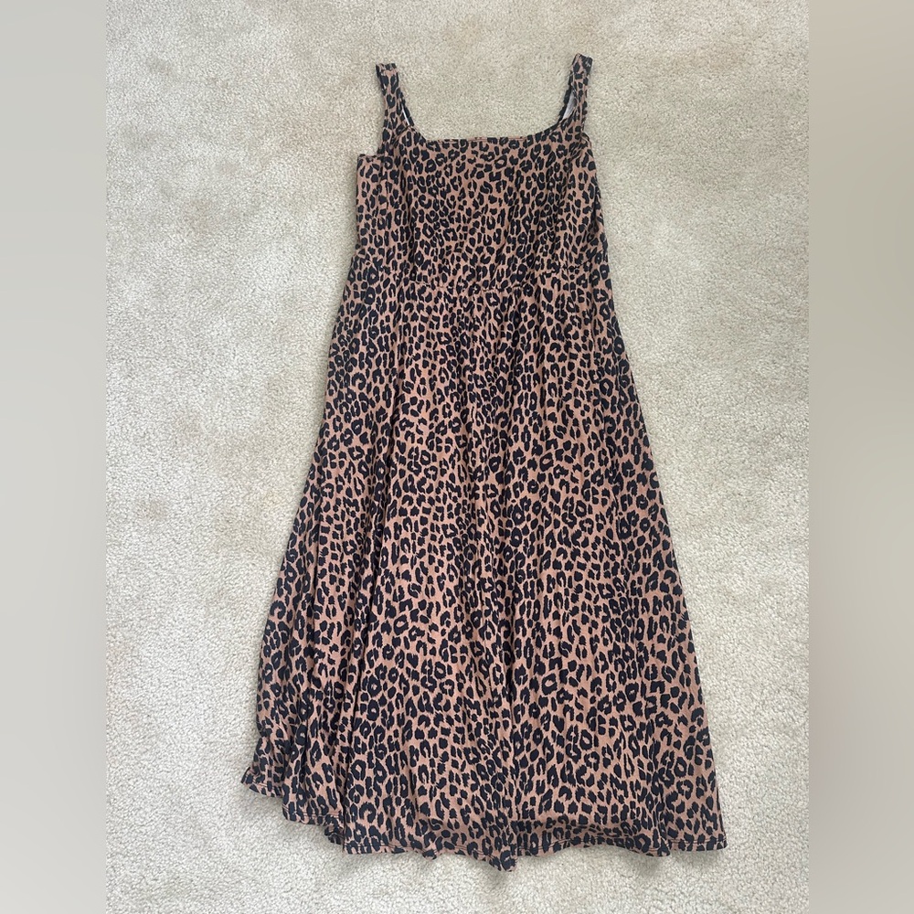 Reformation Leopard-Print Maxi Dress in Brown and Black. EUC